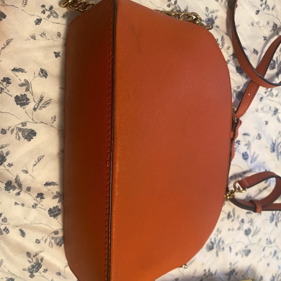 Saffiano Leather Chain-Link Crossbody Bag - Picture 4 of 11